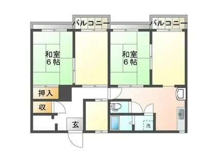 MTレジデンス(4SK/2階)の間取り写真