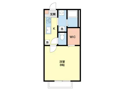 サニーコート(1K/2階)の間取り写真