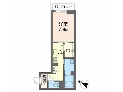 PARADISO本荘(1K/2階)の間取り写真