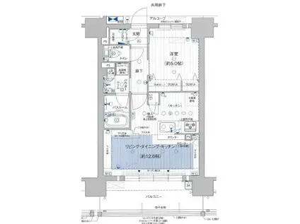 プレサンス ロジェ 栄パークサウス(1LDK/5階)の間取り写真