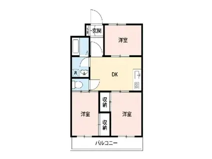 リエス成増(3DK/1階)の間取り写真