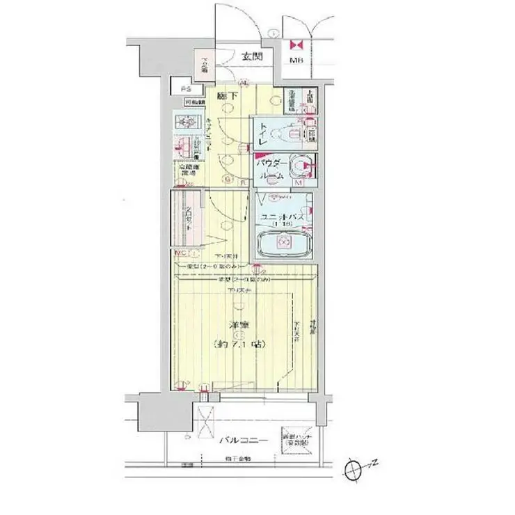 プレサンス ジェネ 浅草WEST 10階階 間取り