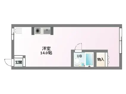 丸一ビル(1K/2階)の間取り写真