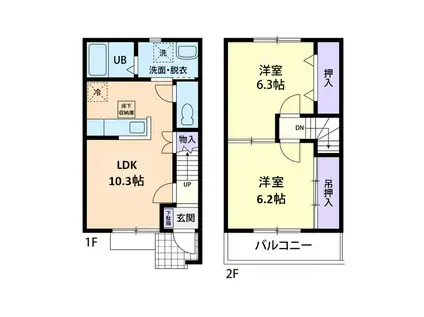 SECCA FONTANA(2LDK/1階)の間取り写真
