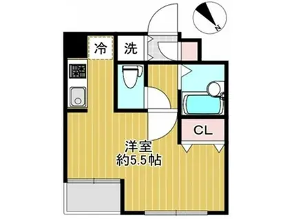 ライジングプレイス板橋(ワンルーム/1階)の間取り写真