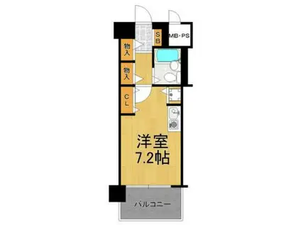 ルモンド西宮(1K/2階)の間取り写真