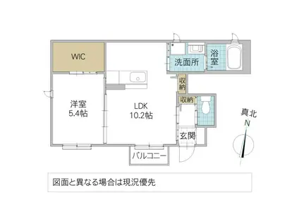 レジデンス田彦(1LDK/1階)の間取り写真