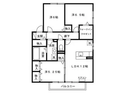 スワロウテイル F(3LDK/2階)の間取り写真