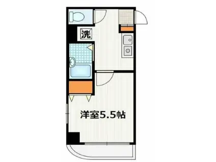 サンゼル田柄1(1K/3階)の間取り写真