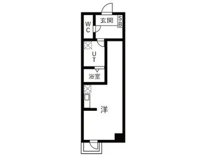 グランツ畑江(1LDK/4階)の間取り写真