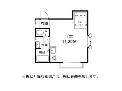 21世紀(ワンルーム/1階)の間取り写真