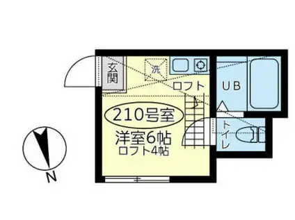 メゾンフカイシ浜町(ワンルーム/2階)の間取り写真