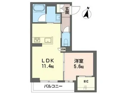 ＪＲ埼京線 北与野駅 徒歩15分 3階建 新築(1LDK/1階)の間取り写真