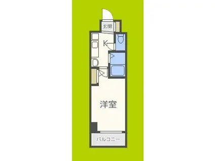 ラナップスクエア同心II(1K/9階)の間取り写真