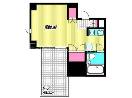 藤和高円寺コープ(ワンルーム/3階)の間取り写真