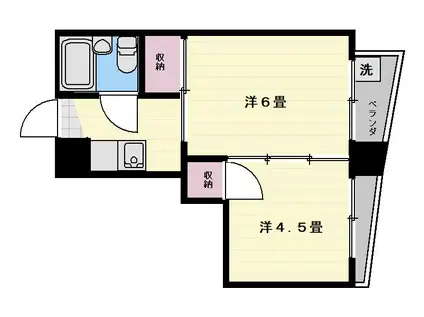 第三勝ビル(2K/5階)の間取り写真