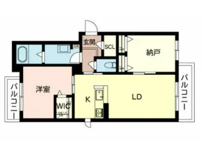 ハイツ ストラッセII(1SLDK/3階)の間取り写真