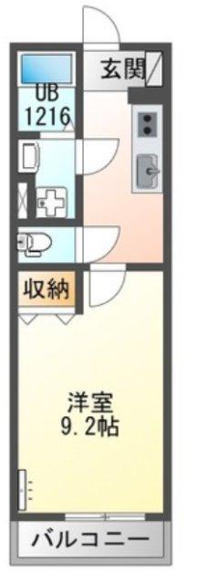 TISSAGE(1K/2階)の間取り写真