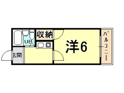 パレス甲子園(1K/3階)の間取り写真
