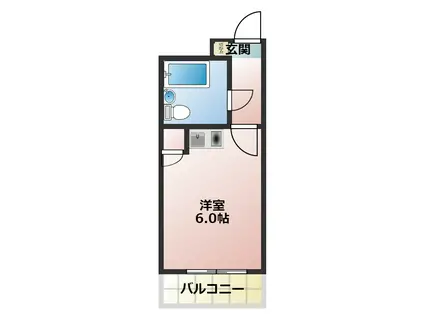 ライオンズマンション東長崎第参(ワンルーム/3階)の間取り写真