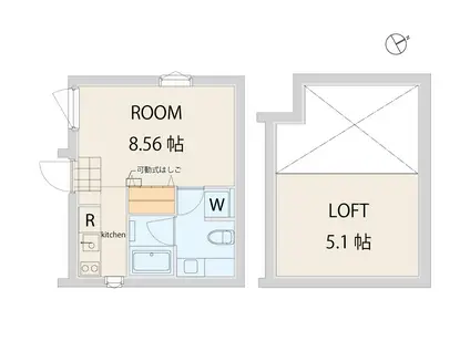 クアードロ三軒茶屋132(ワンルーム/3階)の間取り写真