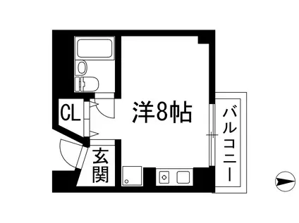 ロイヤルコート上池田(ワンルーム/4階)の間取り写真