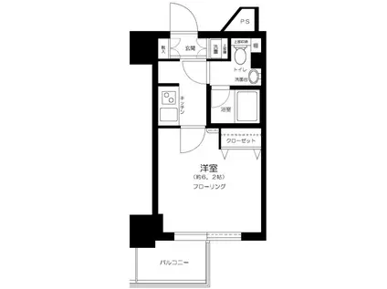 Dクラディアイヴァン初台(1K/3階)の間取り写真
