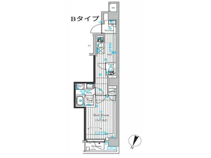 プレール・ドゥーク池上II(1K/2階)の間取り写真