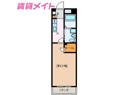 GRANDUKE SUZUKA(1K/4階)の間取り写真