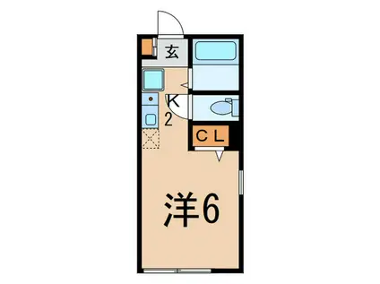 ファインコート上池台(1K/1階)の間取り写真