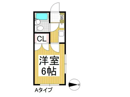 ロッヂーノ高山(1K/3階)の間取り写真