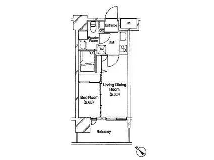 グランフォーレ呉服町(2K/7階)の間取り写真