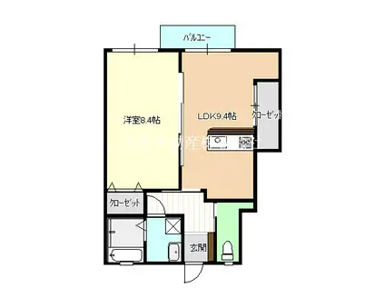 サニーヒルMASAKI(1LDK/1階)の間取り写真