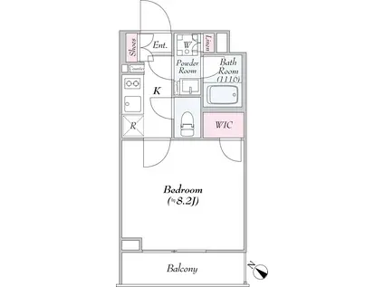 レガリス池尻大橋(1K/3階)の間取り写真