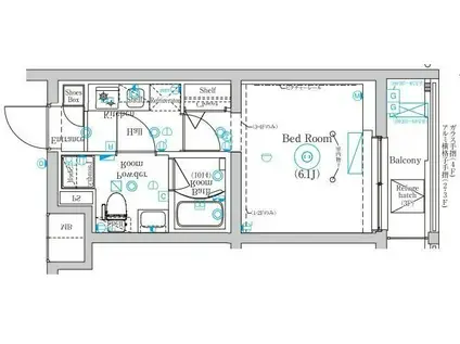 MIND 武蔵中原(1K/3階)の間取り写真