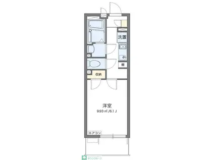 クレイノクレール オオクボ(1K/1階)の間取り写真