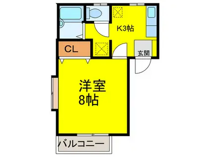 ひまわり館 壱番館(1K/2階)の間取り写真