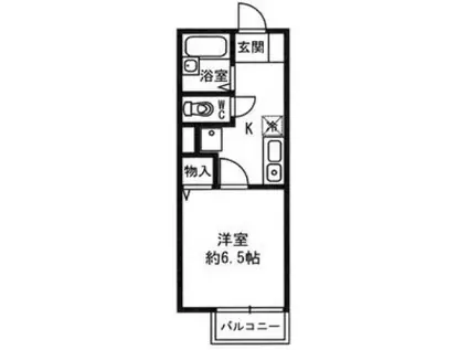 プリシェール味園I棟(1K/2階)の間取り写真