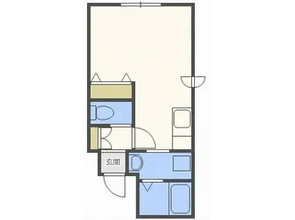 TASKビル(1K/2階)の間取り写真