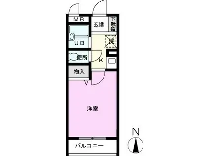 メゾン・ド・プレジダン(1K/5階)の間取り写真