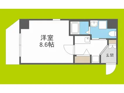 インペスト本町ウエスト(1K/7階)の間取り写真