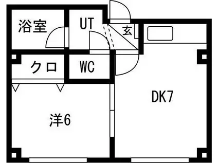 プレプラージュ(1DK/3階)の間取り写真
