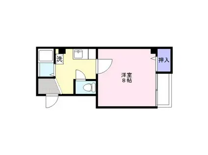 ファーストコート(1K/1階)の間取り写真