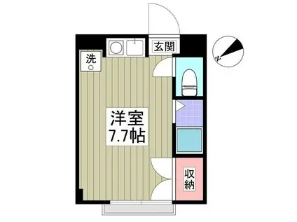 ジェネラスコート(ワンルーム/3階)の間取り写真