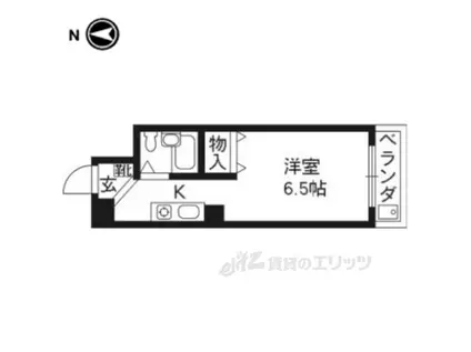 華陽ハイツ(ワンルーム/2階)の間取り写真