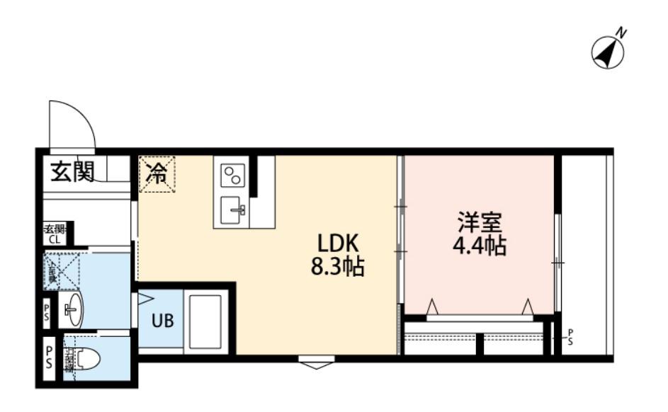 SENO阿佐ヶ谷(1LDK/3階)の間取り写真