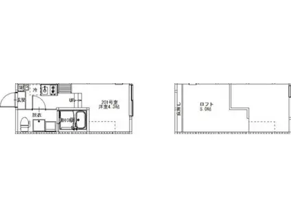 東四ツ木1丁目2A(1K/1階)の間取り写真