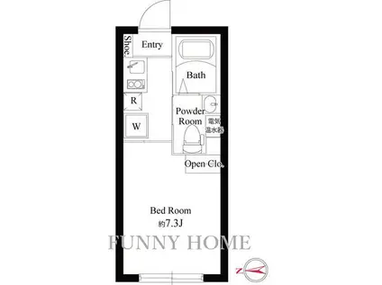 プラチナフォルム成城(ワンルーム/2階)の間取り写真