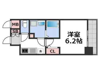 エスプレイス大阪城サウス(1K/11階)の間取り写真