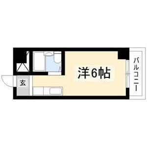 ドール堀田II(ワンルーム/2階)の間取り写真